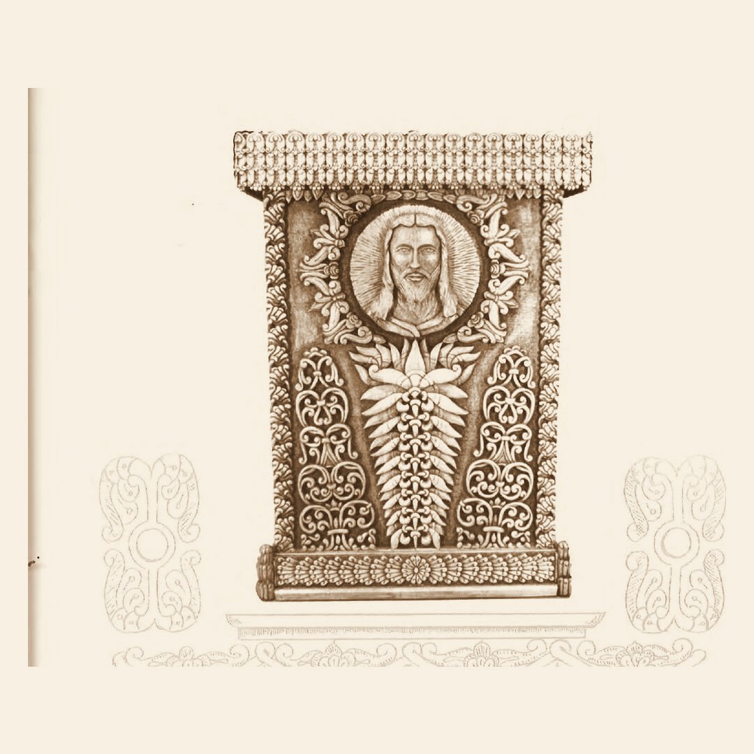 Christ head medallion