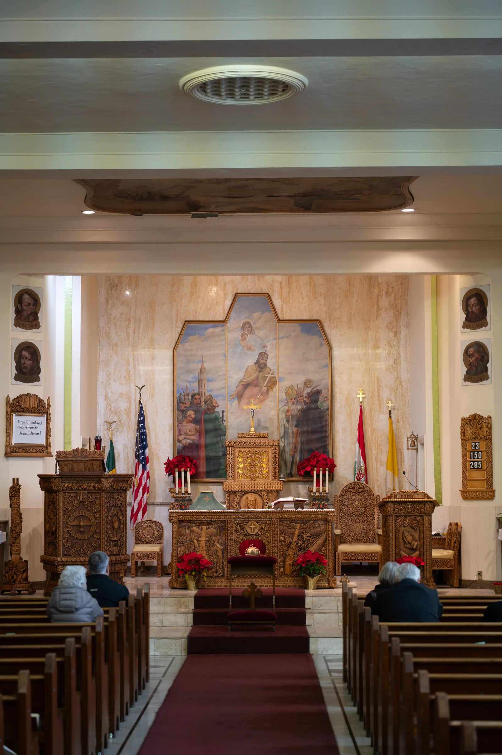 The carved sanctuary of St. Stephen's